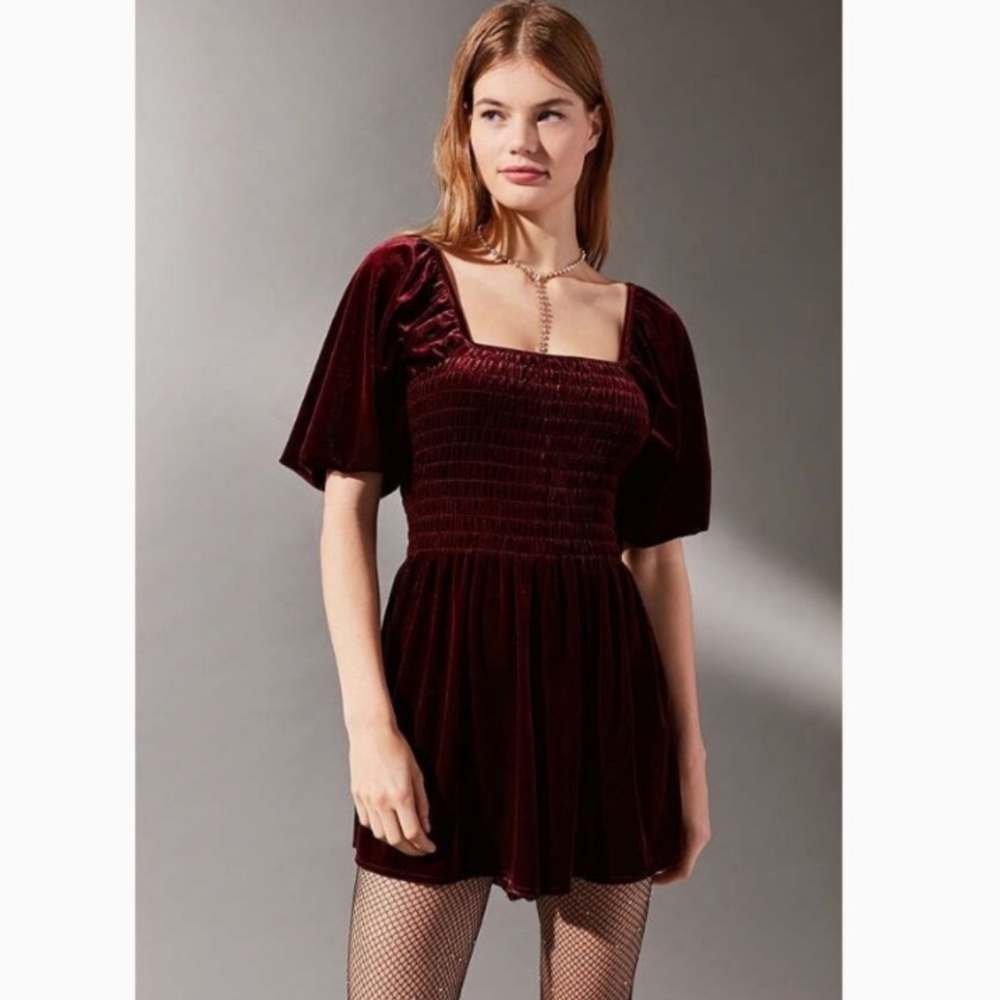 Urban Outfitters Velvet Romper